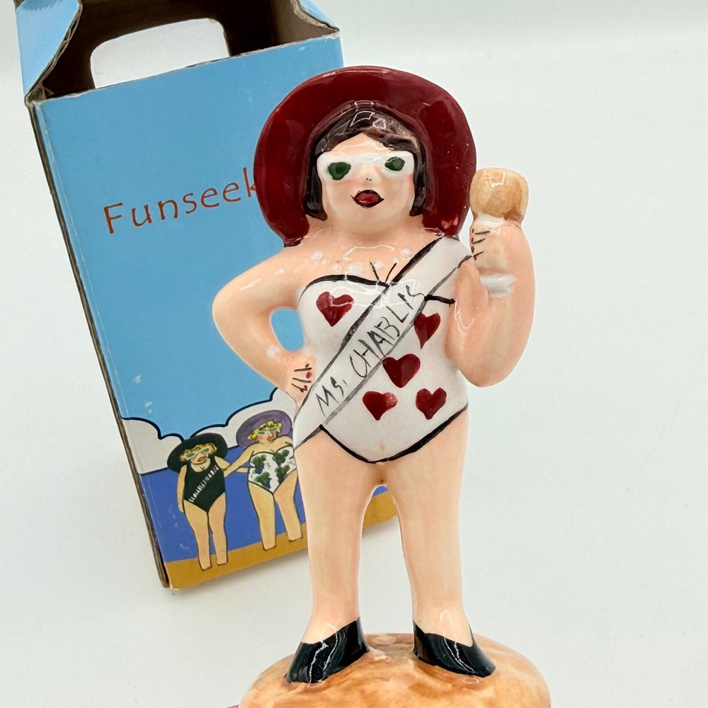 Funseekers Ms Chablis Ceramic Wine Bottle Stopper 2003 Janis Joplin NIB - Picture 8 of 8